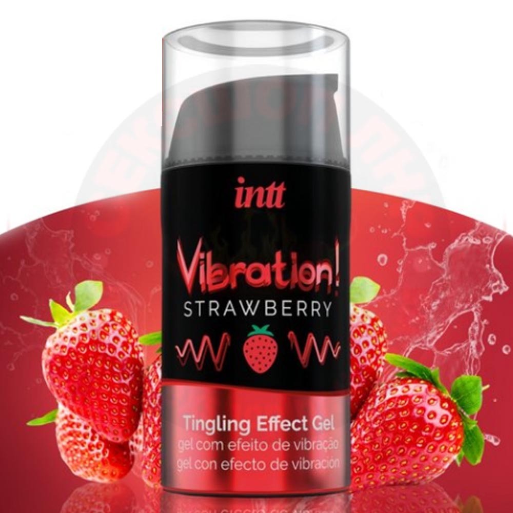 Жидкий вибратор Intt Vibration Strawberry, 15 мл  VIB0001 - INTT - Жидкий вибратор - Купить