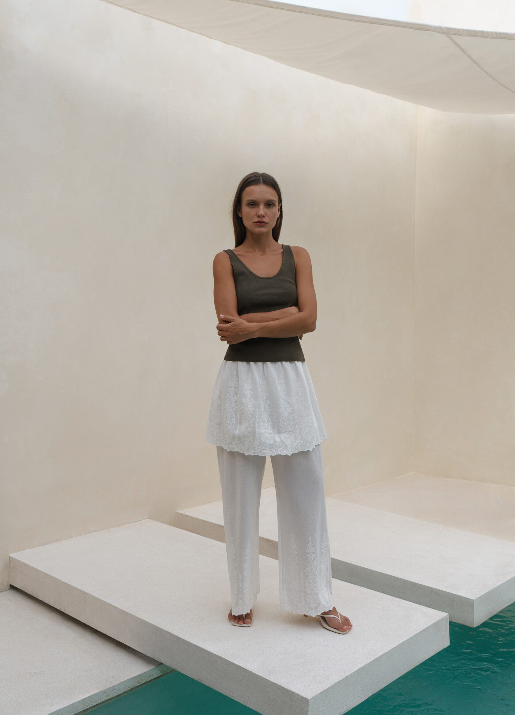 Костюм Tuscany из премиального хлопка: туника + брюки - Белый, Diamond white;белый
Костюм Tuscany из премиального хлопка: туника + брюки - Белый, Diamond white;белый