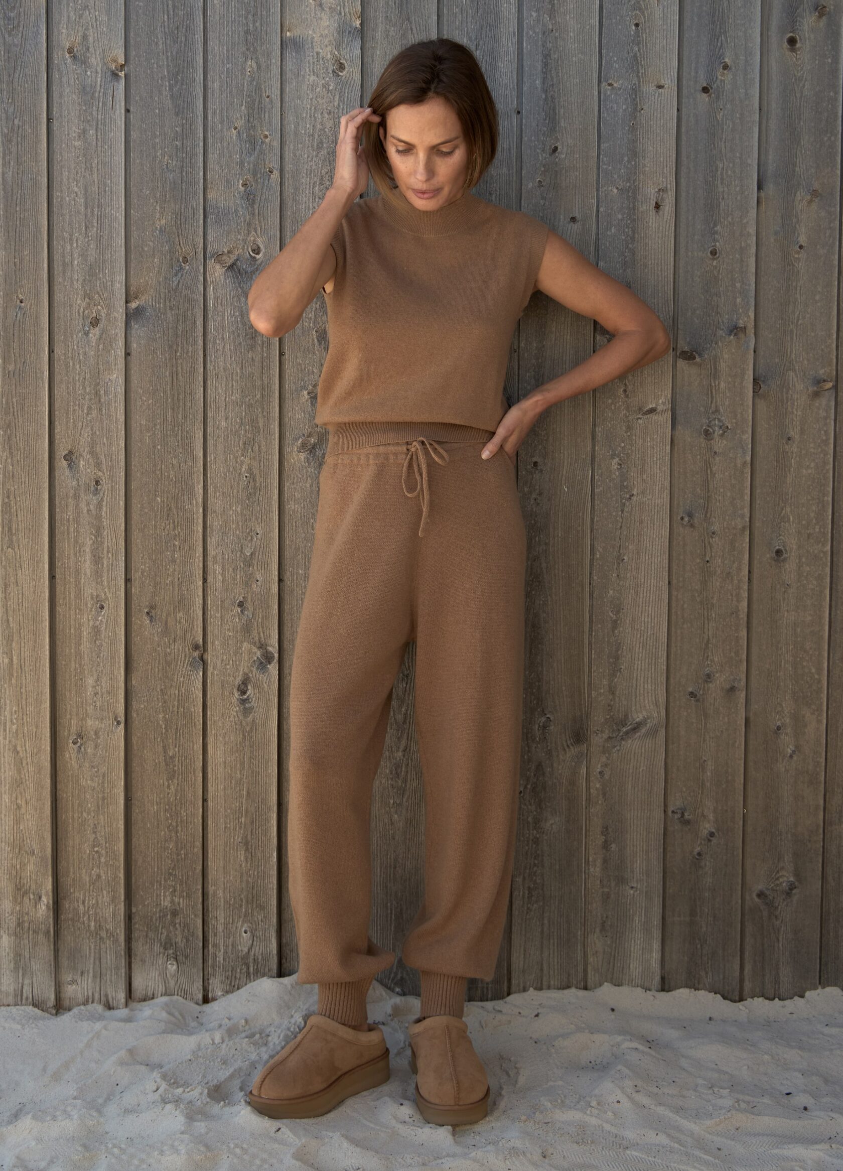 Вязаные брюки Outdoor из шерсти мериноса - Песочные, Camel;песочный 
Вязаные брюки Outdoor из шерсти мериноса - Песочные, Camel;песочный