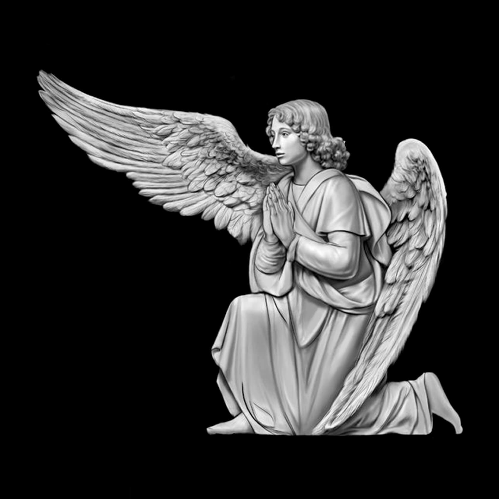 Гравировка ангелов на памятнике