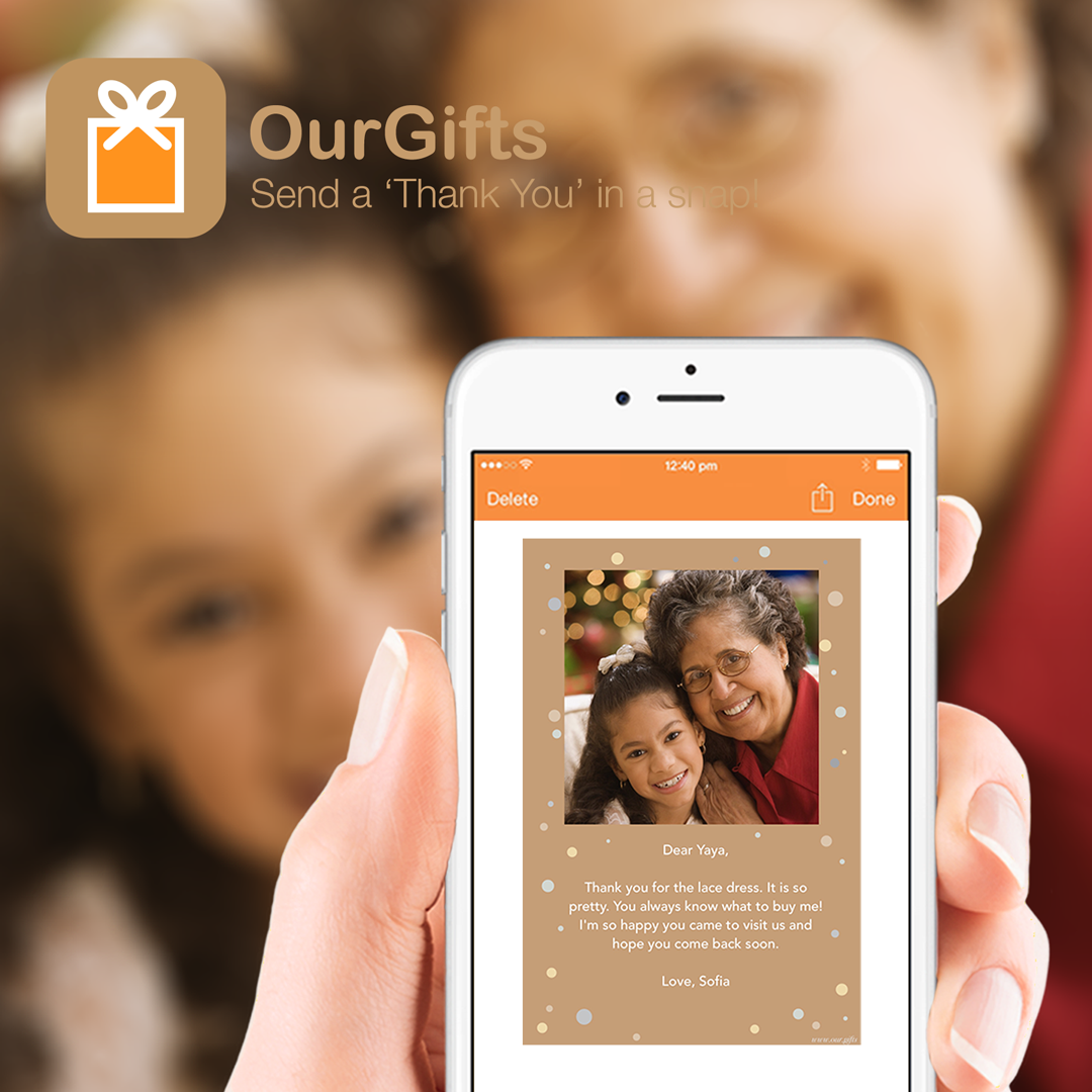 ourgifts - send a thank you in a snap!