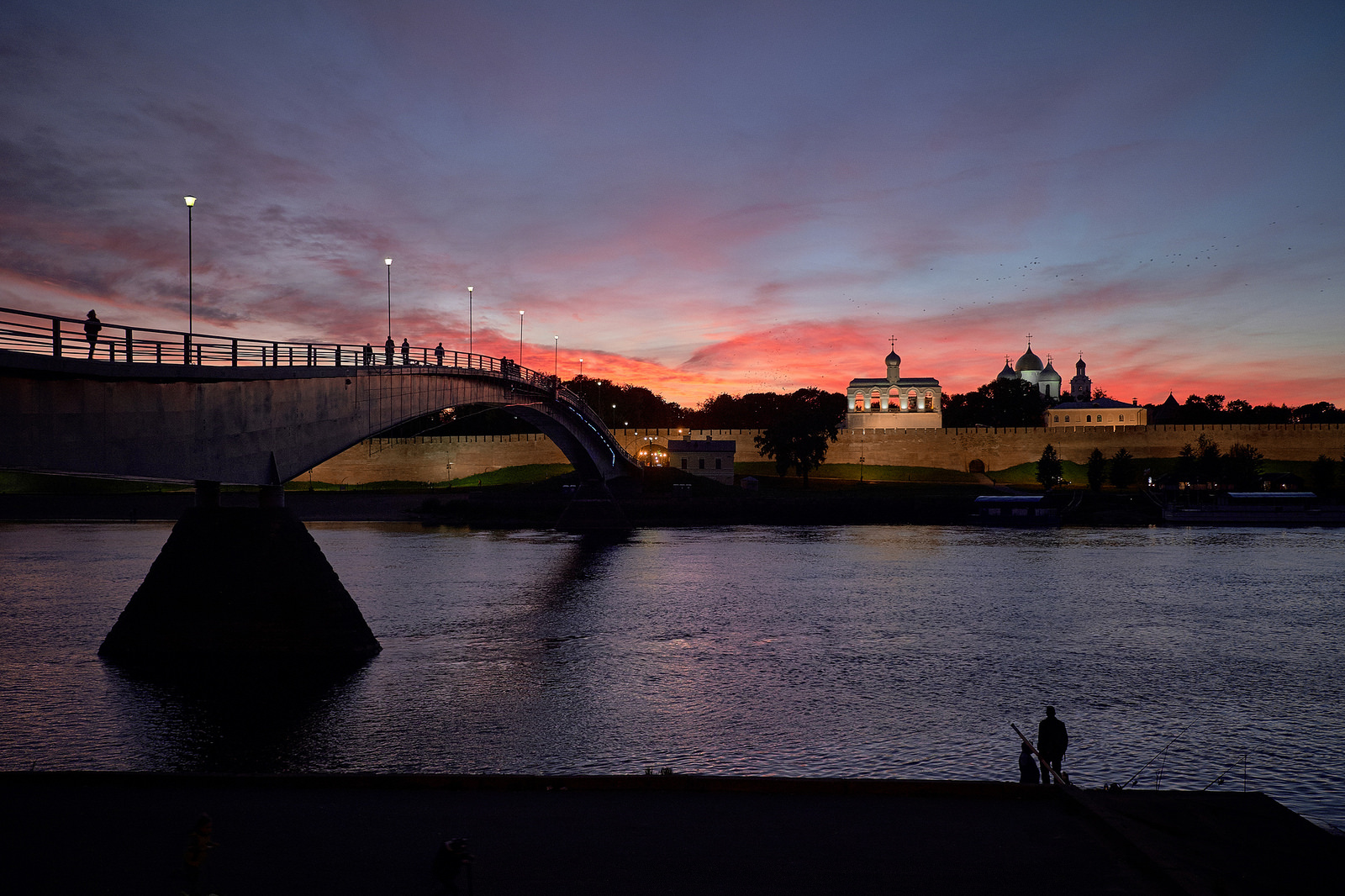 Великий Новгород Кремль закат