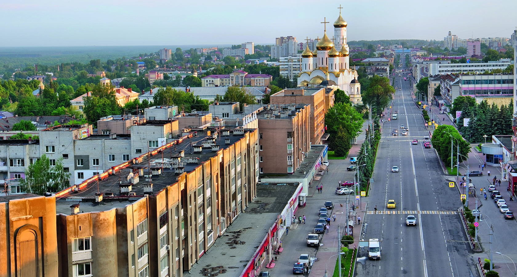 Вид города Брянска проспект Ленина