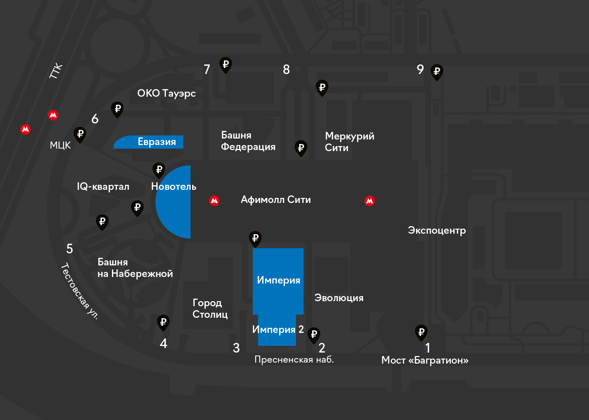 Подземная карта москва сити