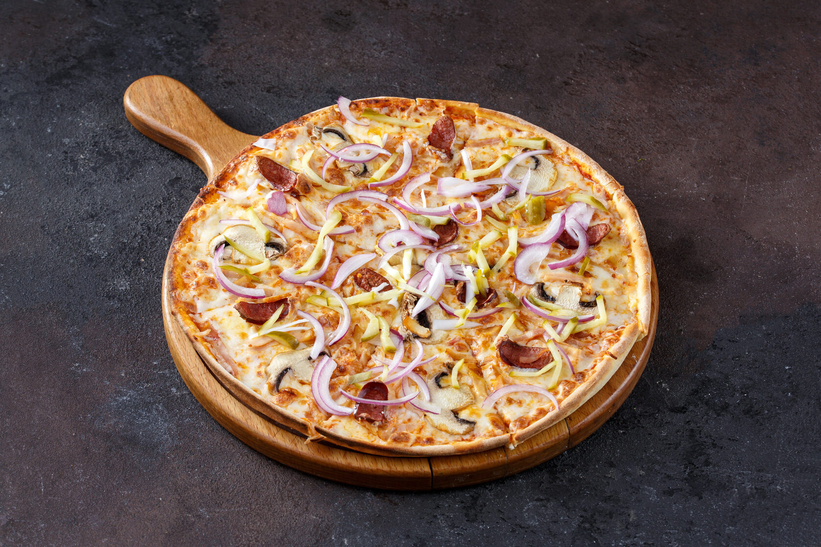 пицца с лисичками и колбасой рецепт фото 60