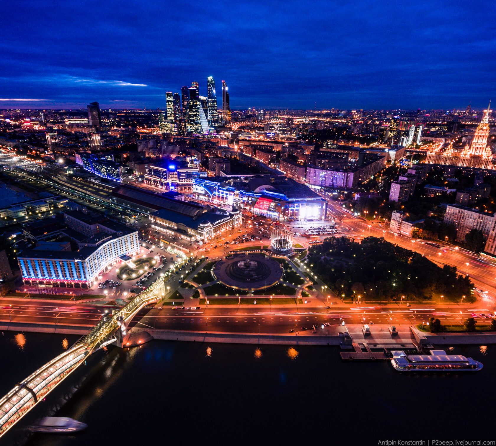 виды ночной москвы