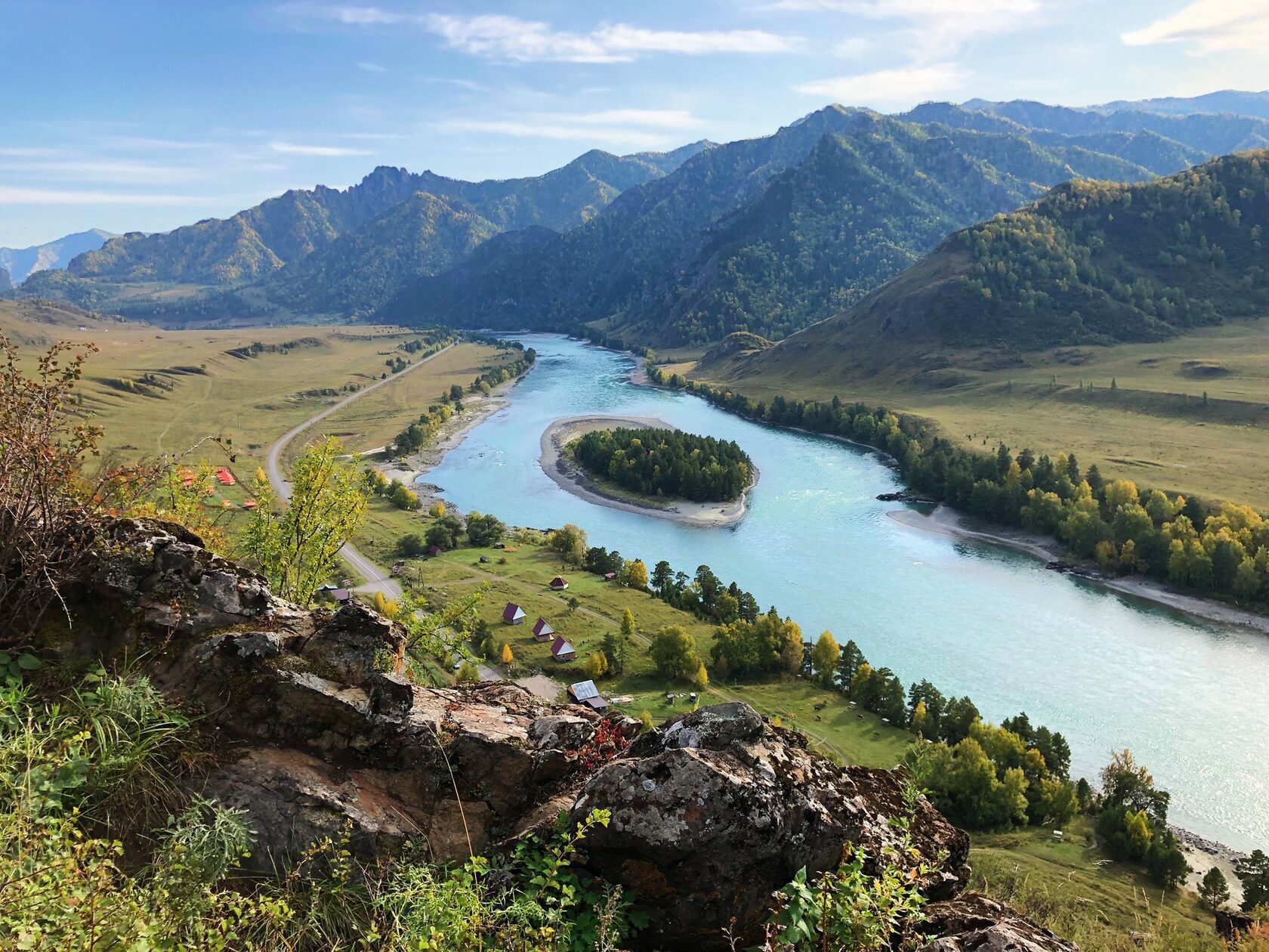 Долина реки Катунь горный Алтай