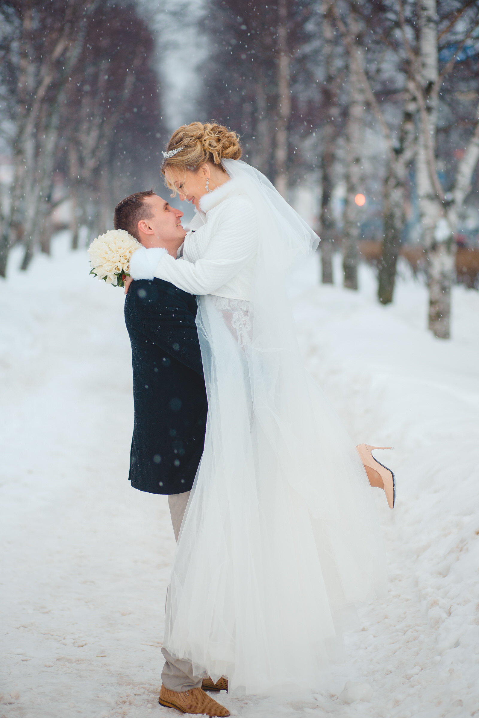 Зимняя свадьба в Москве фотосессия