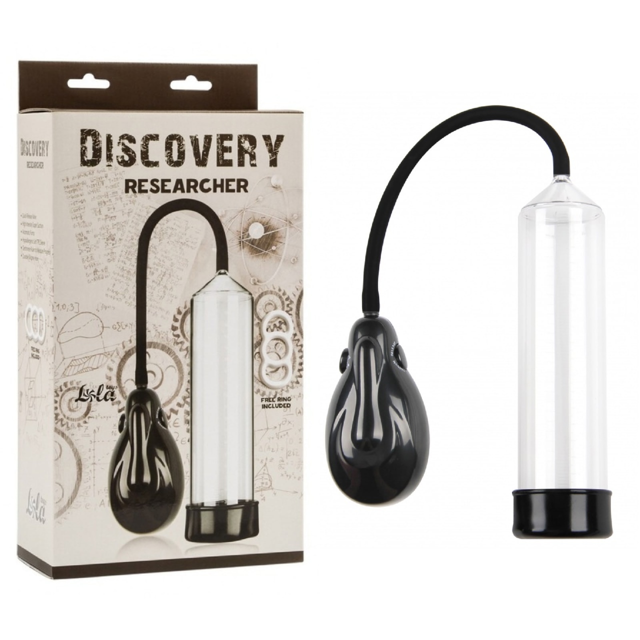 Вакуумная помпа Discovery Researcher купить со скидкой в секс шопе  Вакуумные помпы  Мужские помпы