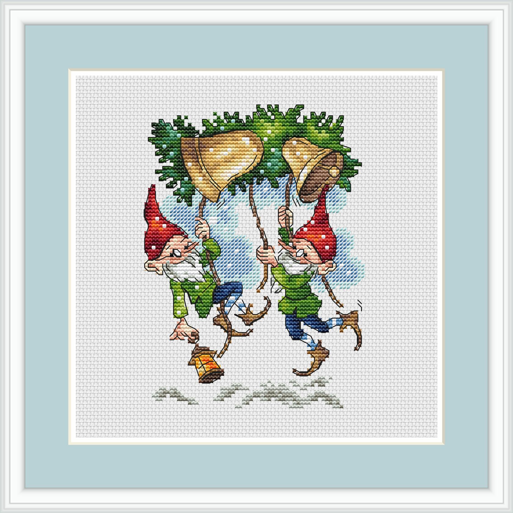 Christmas Gnomes Cross Stitch Pattern Gt