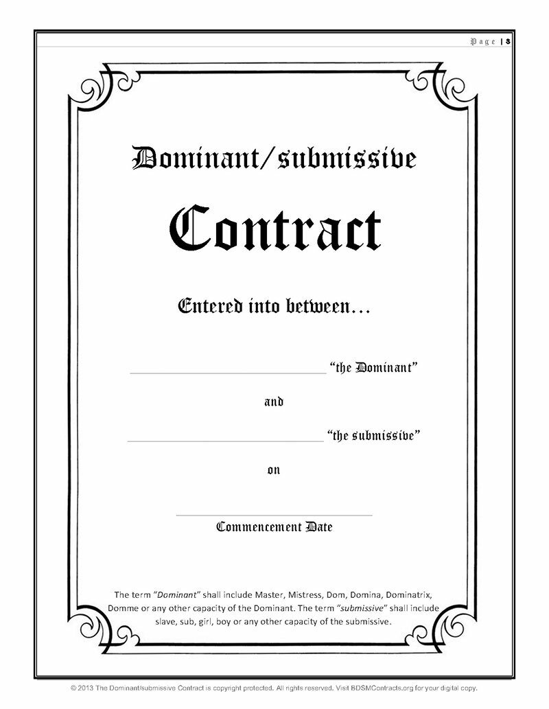 Femdom maid services contract