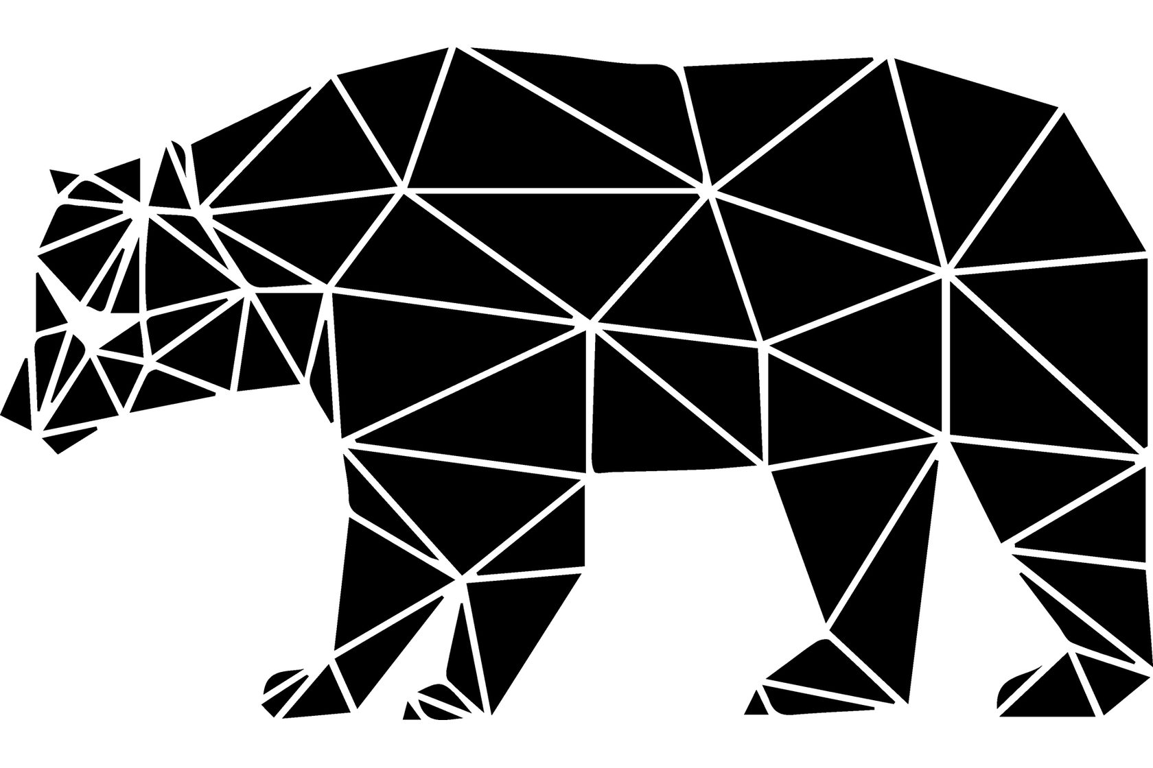 Медведь из геометрических фигур