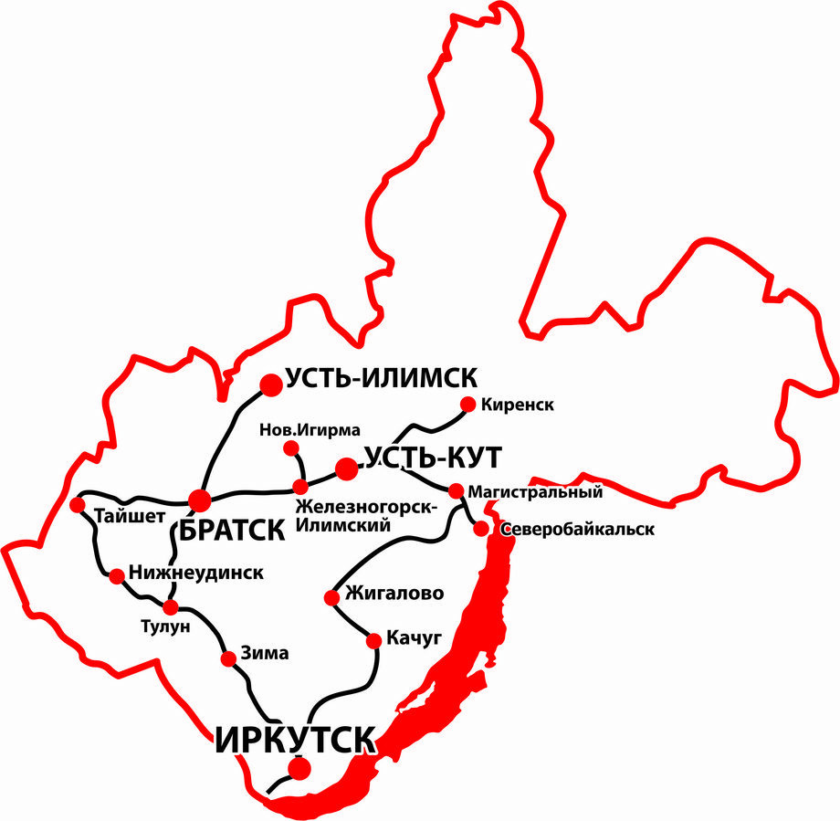 Карта россии братск на карте россии