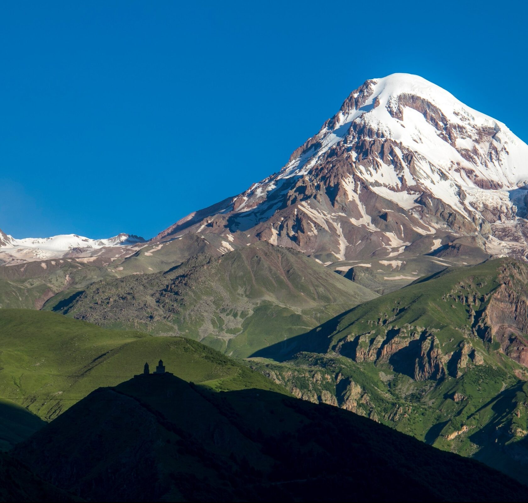 гора казбек все