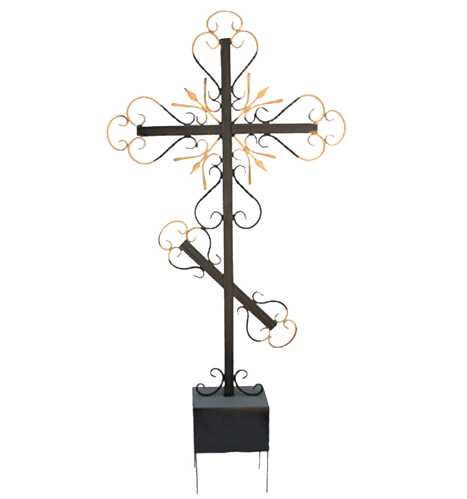 Крест Могильный металлический православный