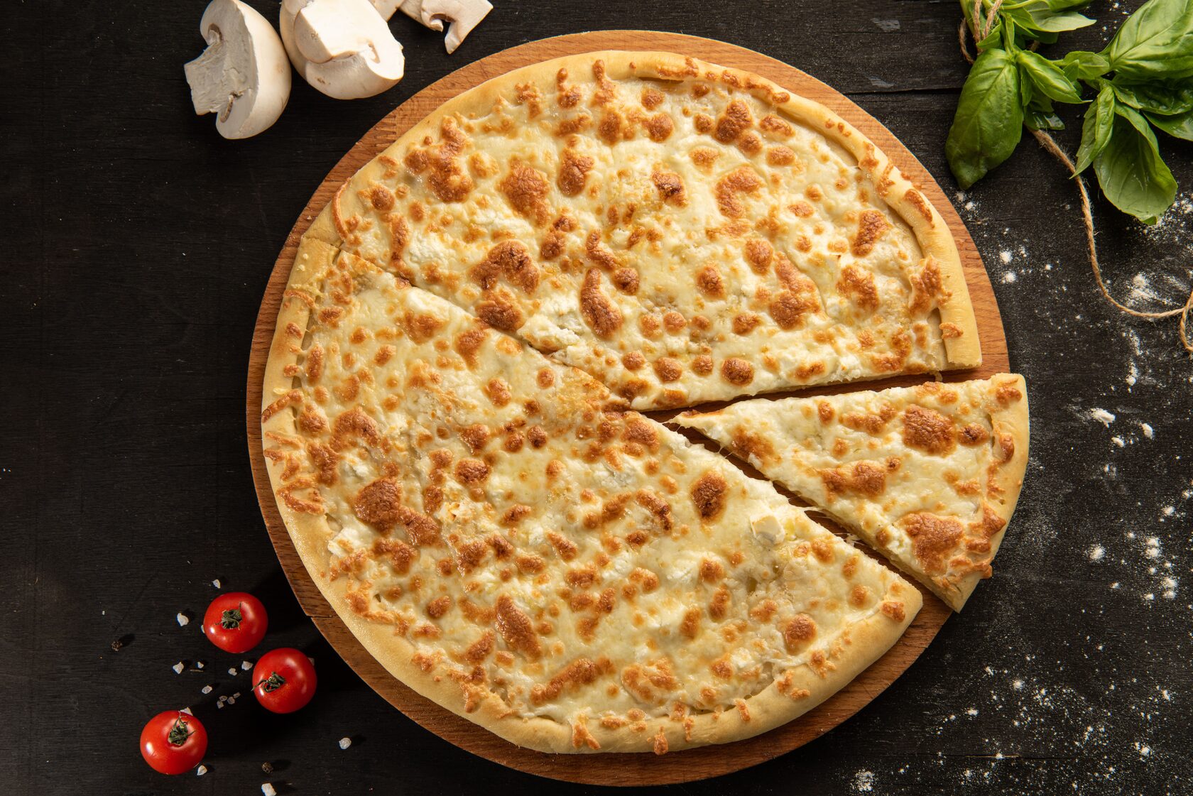 пицца четыре сыра рецепт в домашних фото 8