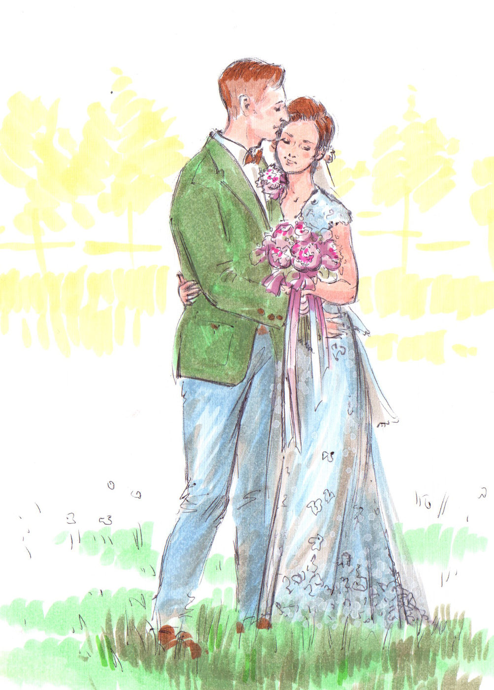 фото рисунков свадьбы