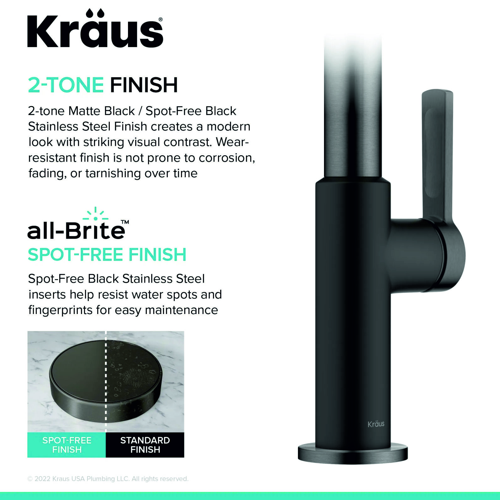 Кухонний змішувач Kraus KPF-2820MBSFSB - изображение 5