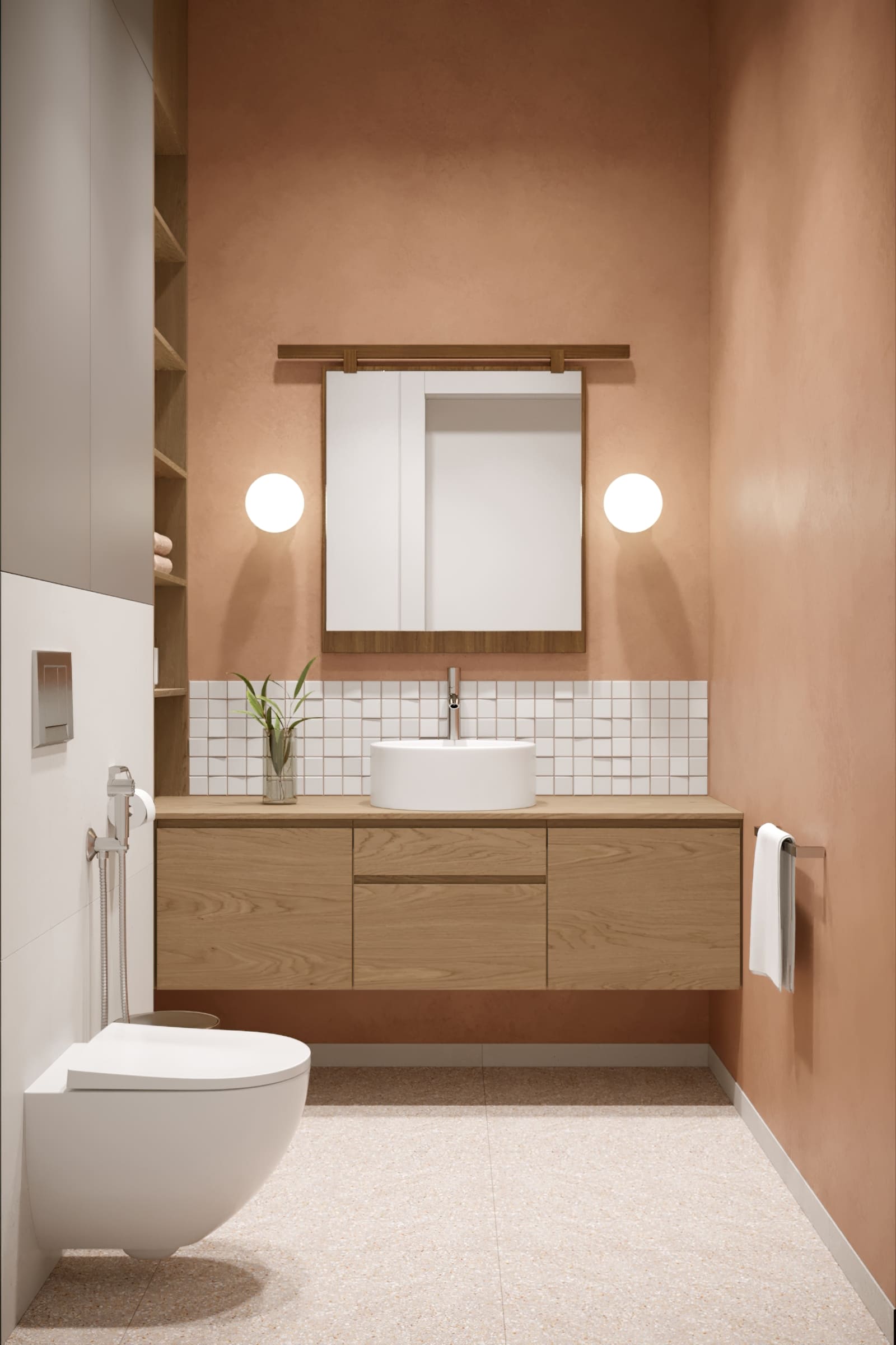 Санузел / Полярные зори – Мягкая терракота