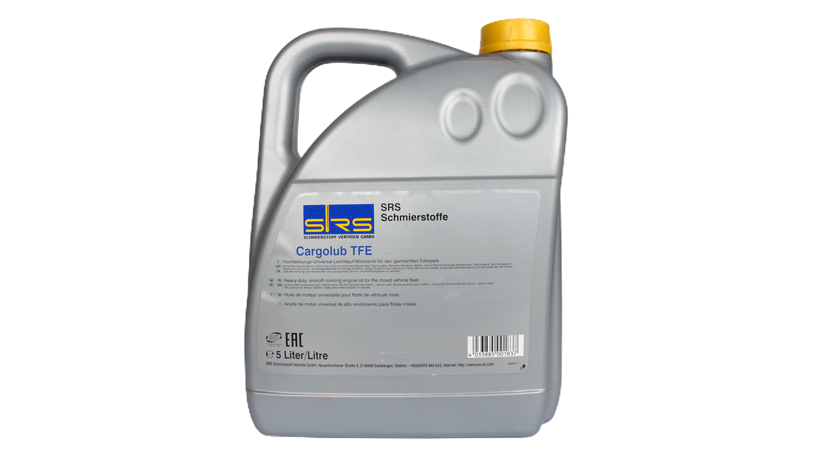 Моторное масло SRS Cargolub TFX 10W40 (5л) полусинтетическое (Германия ...