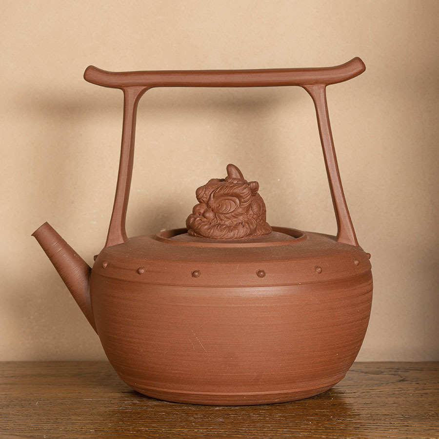 Чайник для кипячения воды чаочжоуский из красной глины для правой руки