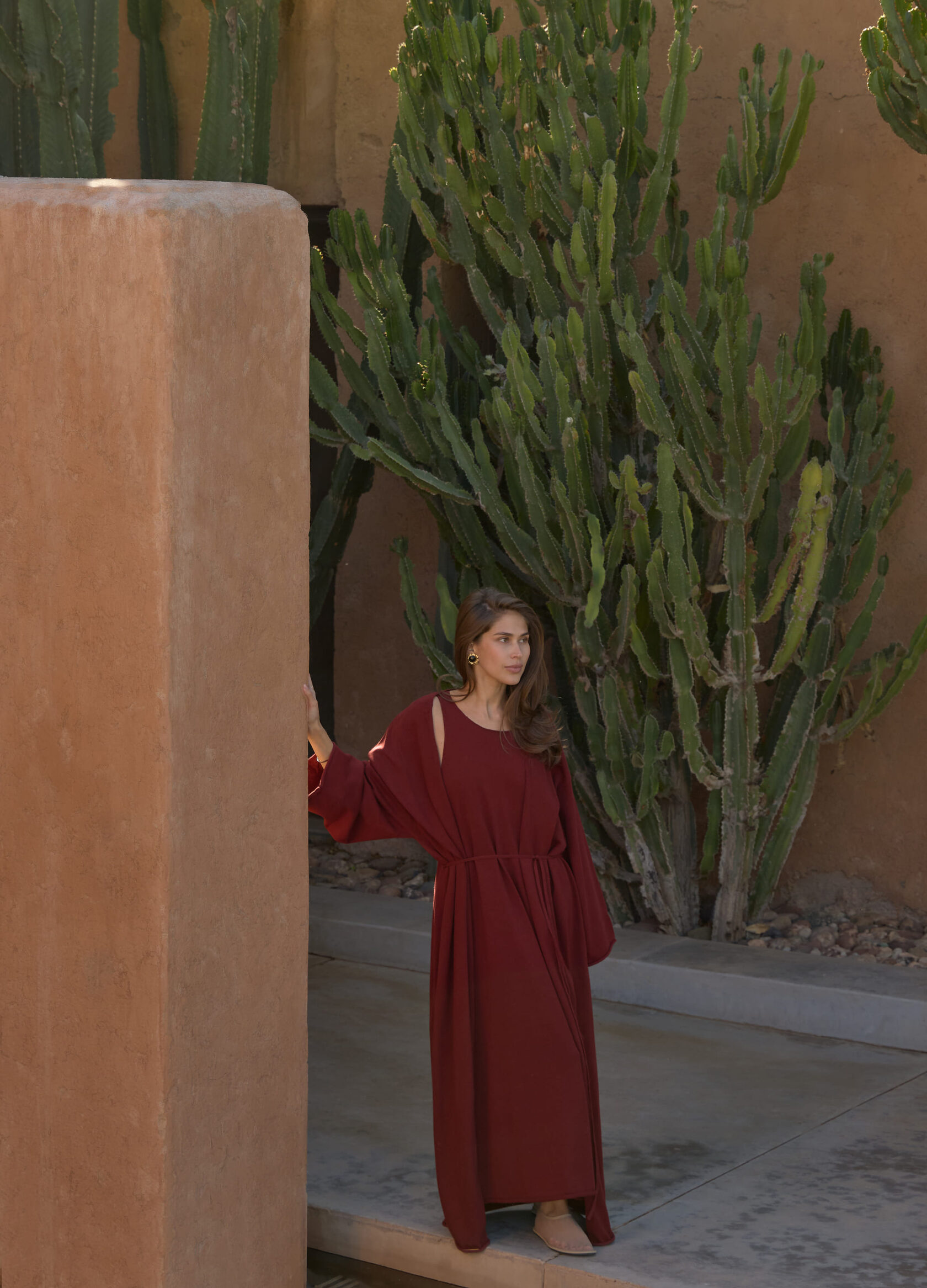 

Вязаный кардиган Queen из мерсеризованного хлопка - Красный, Red wood;красный