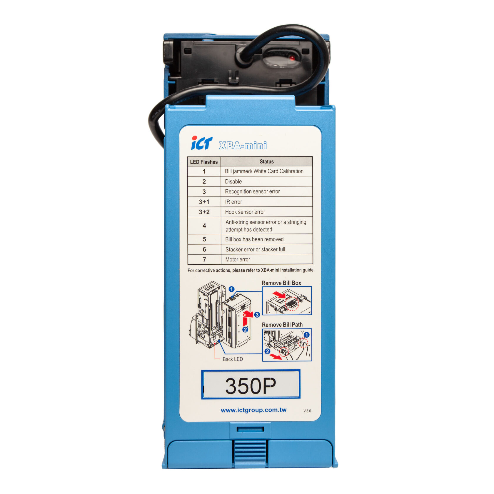 Купюроприемник ICT XBA-mini со стекером на 350-400 купюр