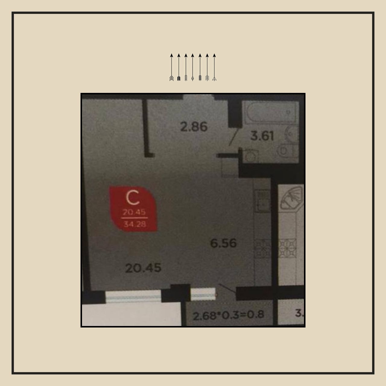1-комнатная квартира, 34 м², ЖК Нео Квартал · Б. Западный Обход/Энка