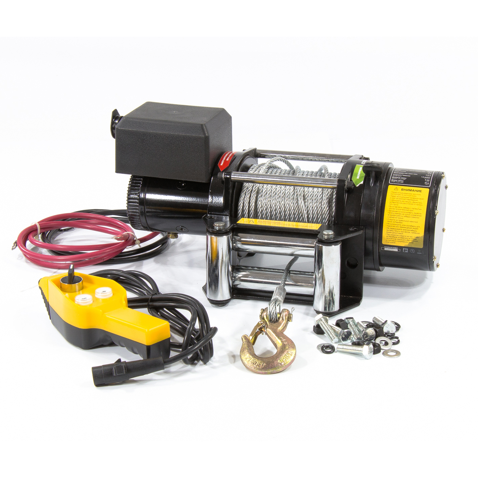 Лебедка автомобильная электрическая LB- 2000, 2,2 т, 3,2 кВт, 12 В ...