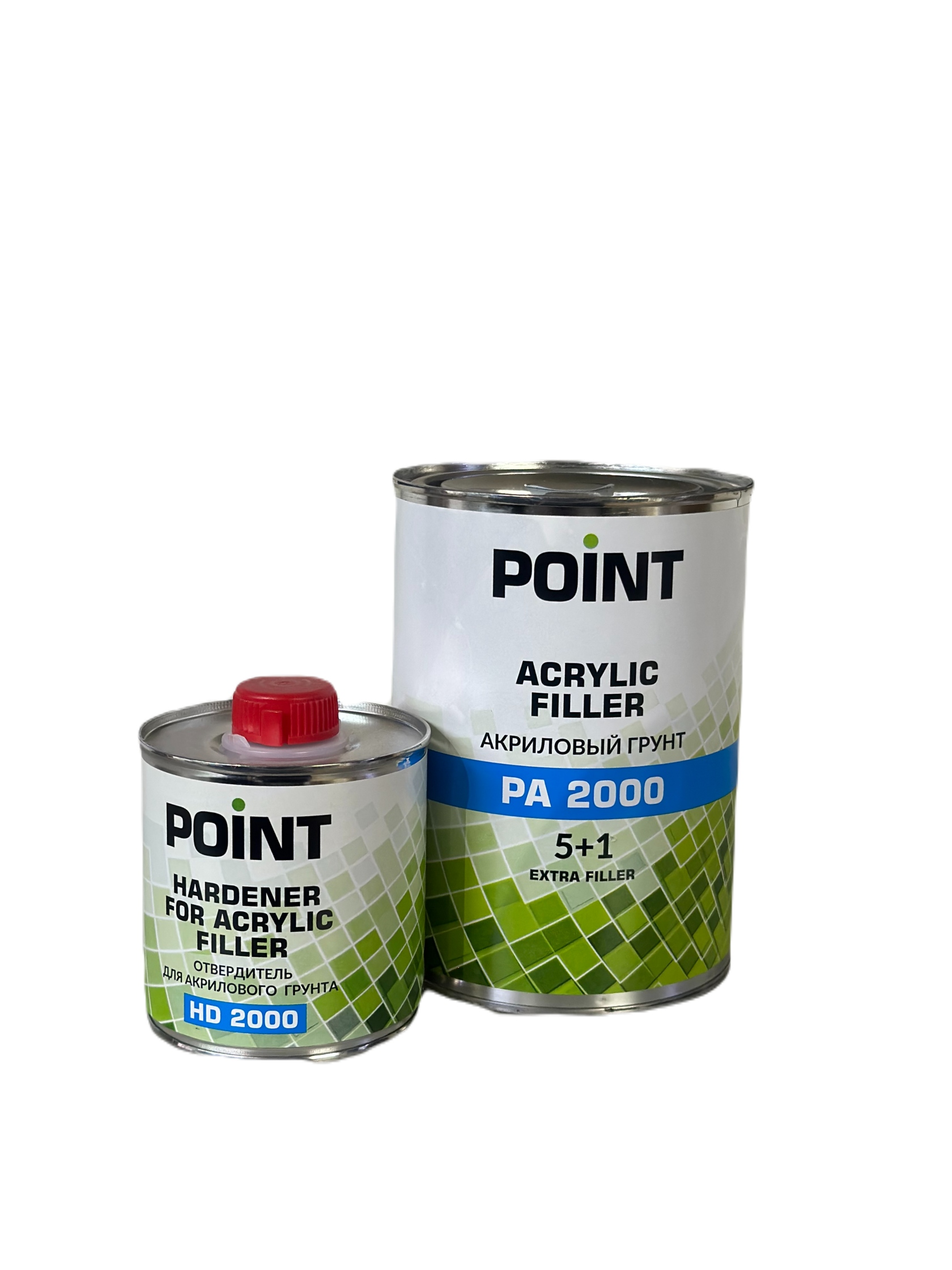 Грунт 2К наполнитель РА2000 5+1 чёрный 0,8л+0,16отв POINT