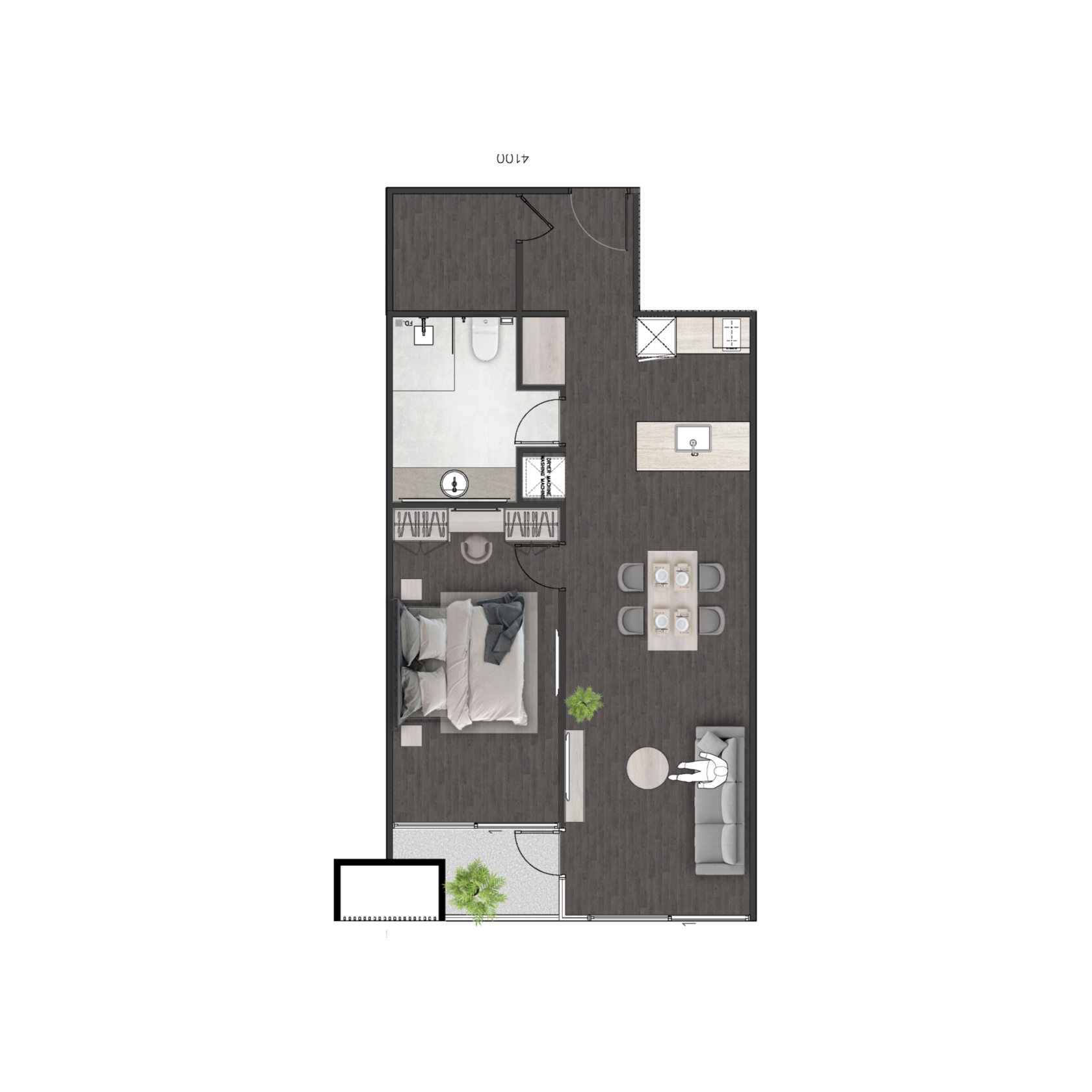 Unit 3107 — 1 Bed · 67.6 m²