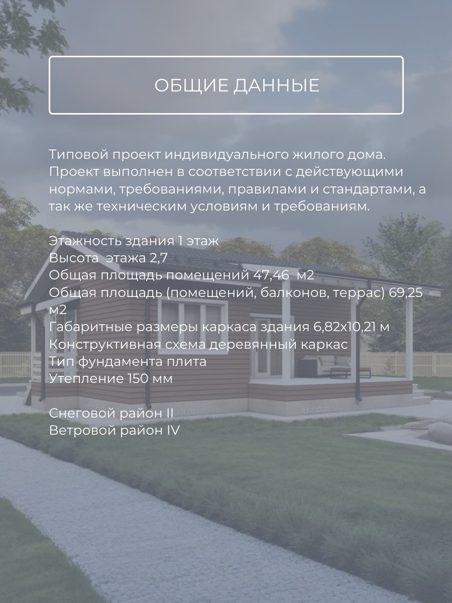 Проект дома с сауной 48 м2 / Каркасник / — фото 6