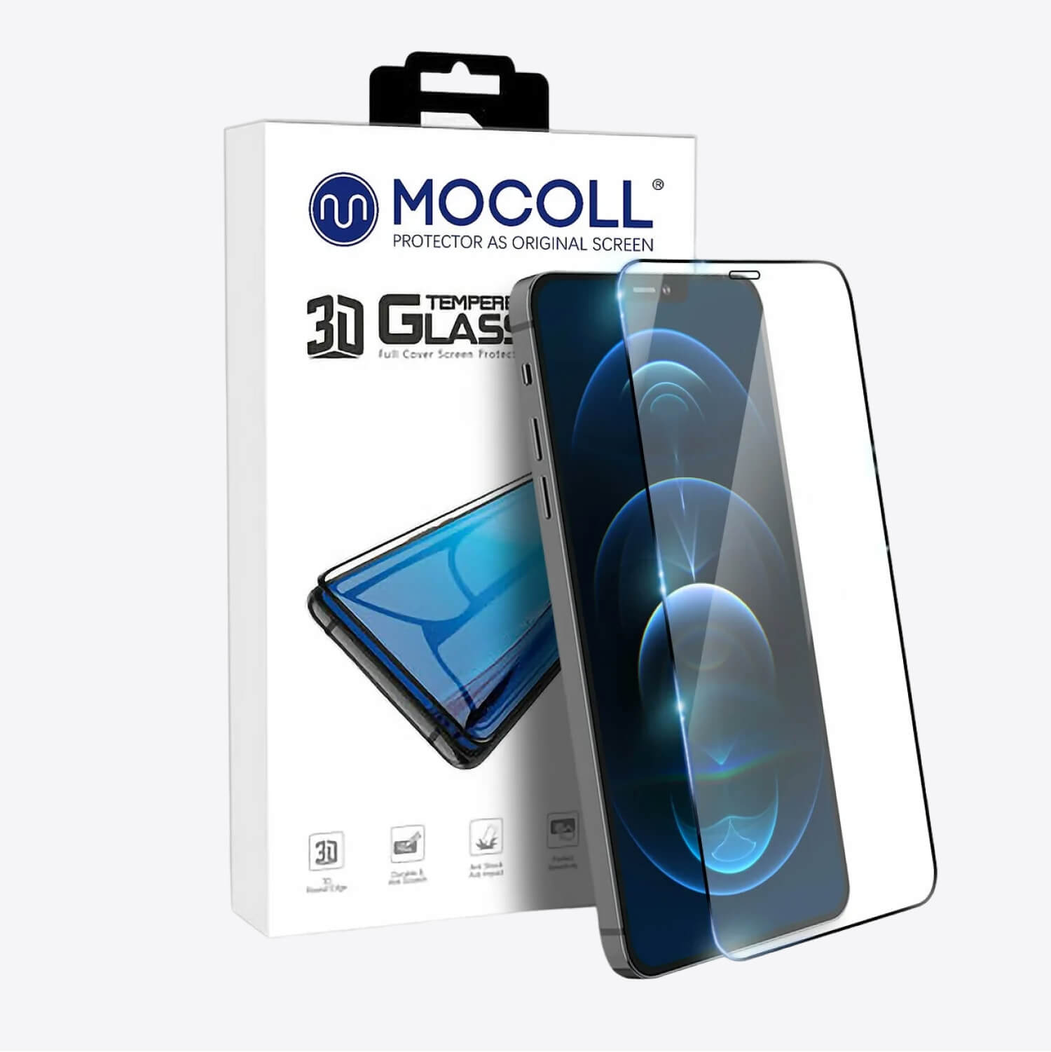 Высокопрочное защитное стекло Mocoll 2.5D для iPhone 15 Pro Max - Mocoll