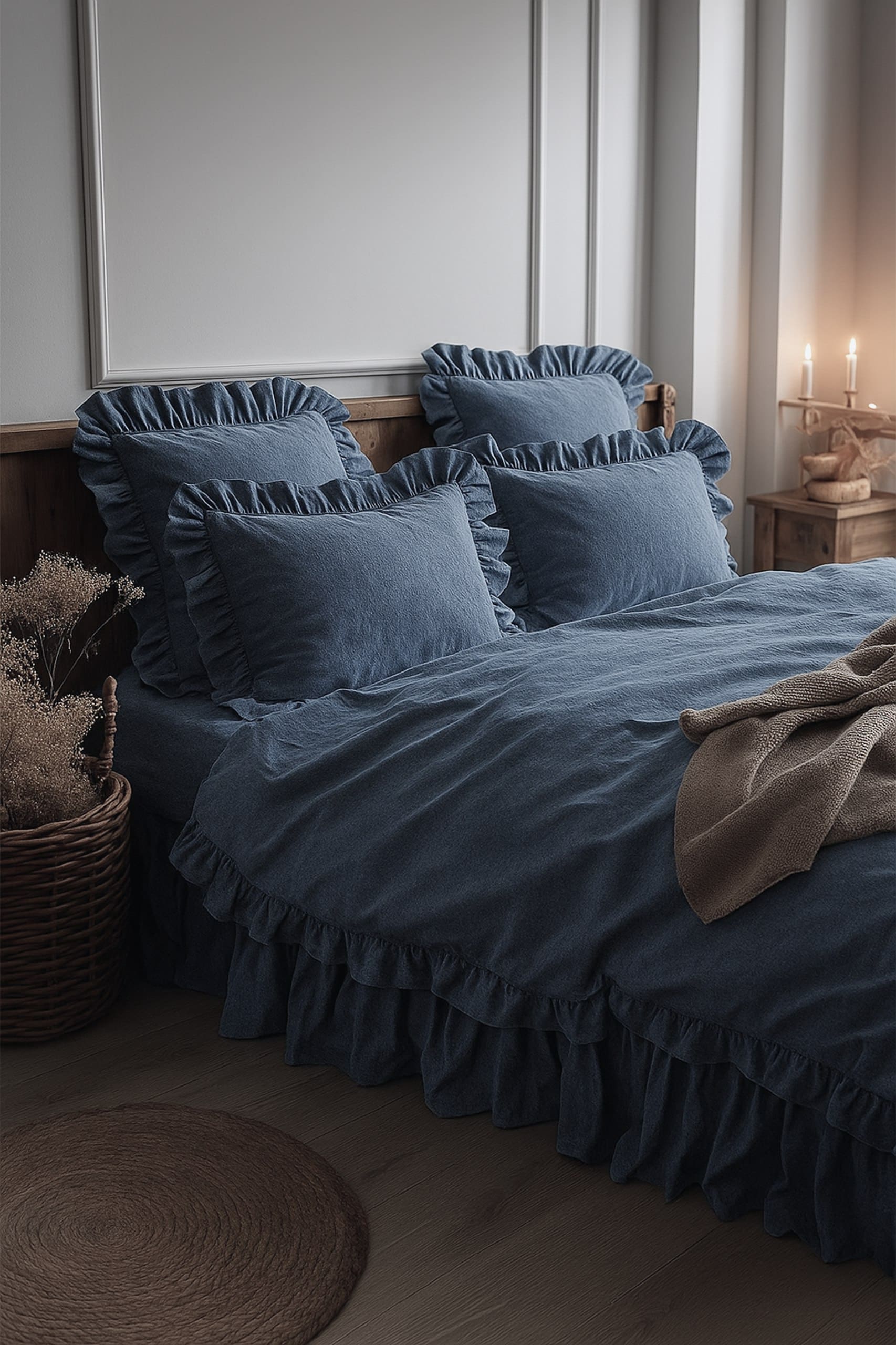 Комплект постельного белья из варёного хлопка Blue Ruche 19150₽