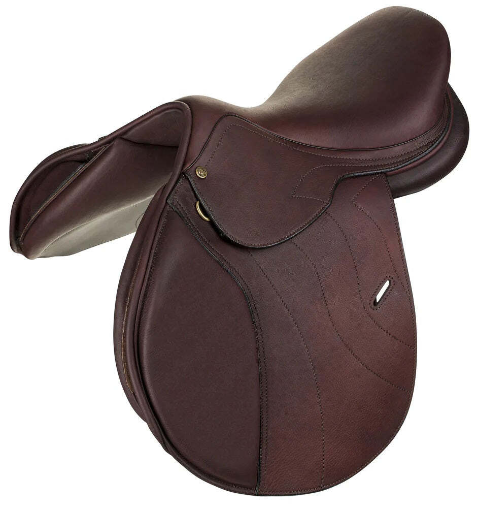 Henri De Rivel Selle d'obstacle classique en cuir avec siège profond