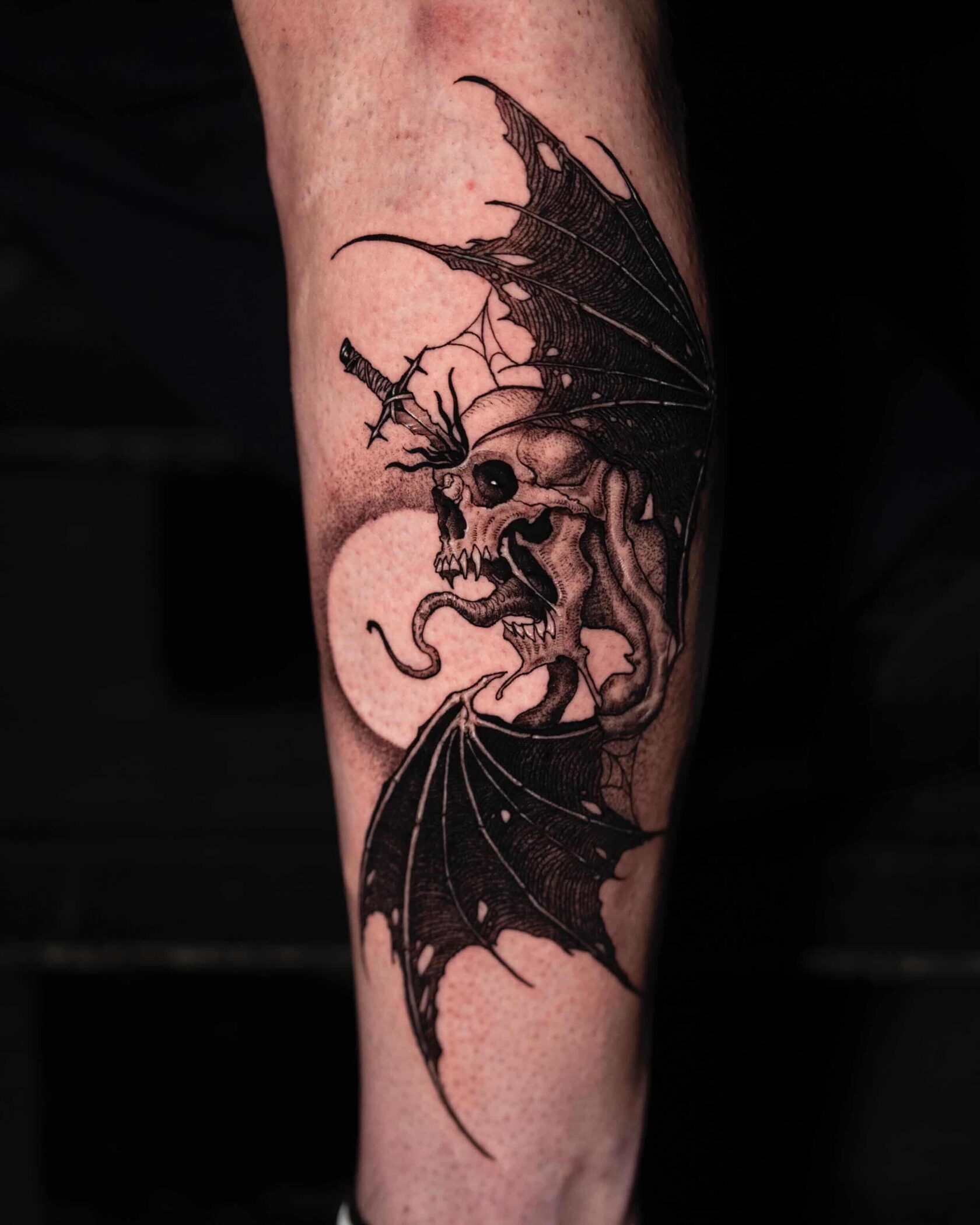 Skull tattoo by Jian at Archive Ottawa
