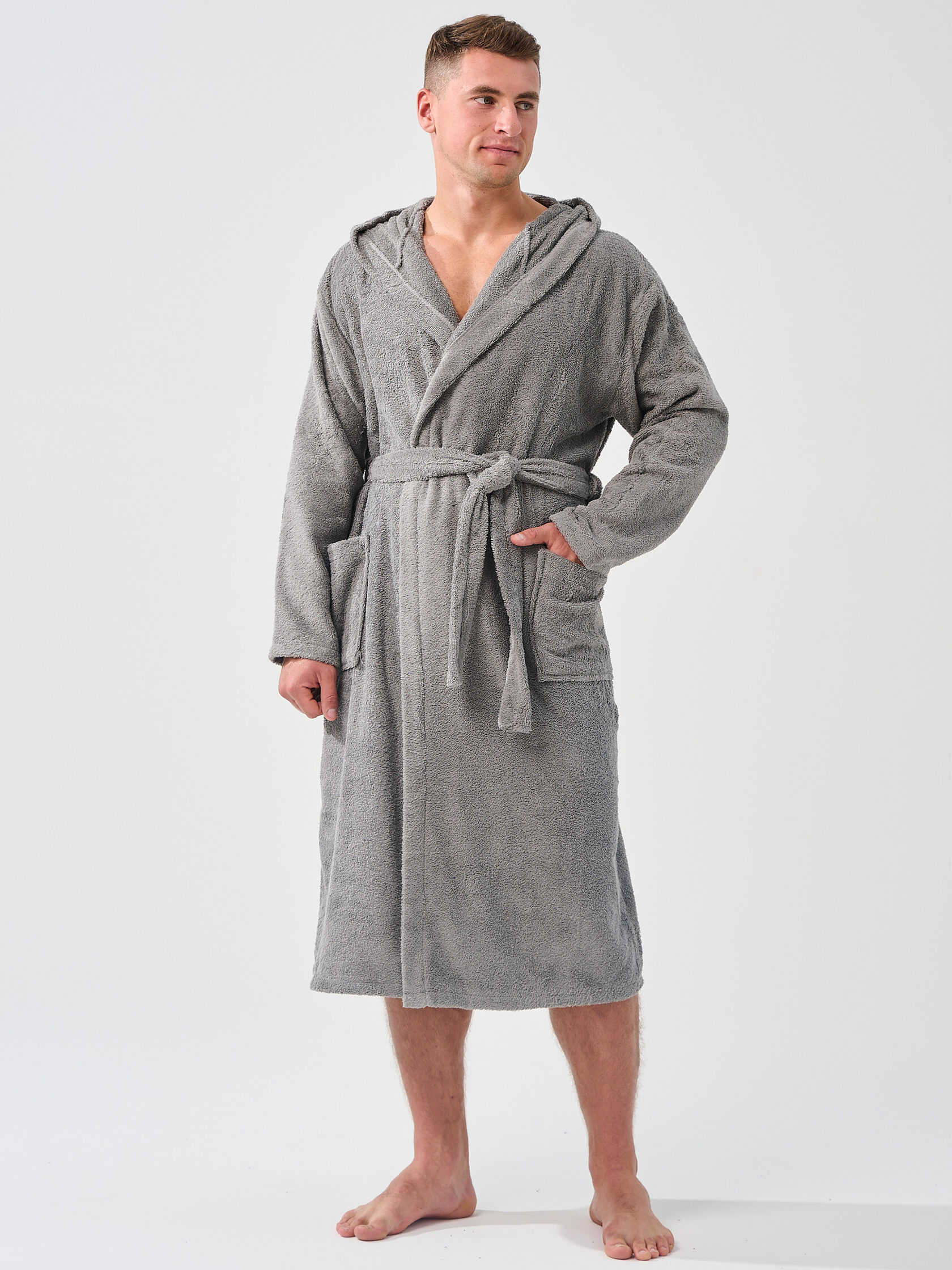 
Халат мужской "Банный" (капюшон)