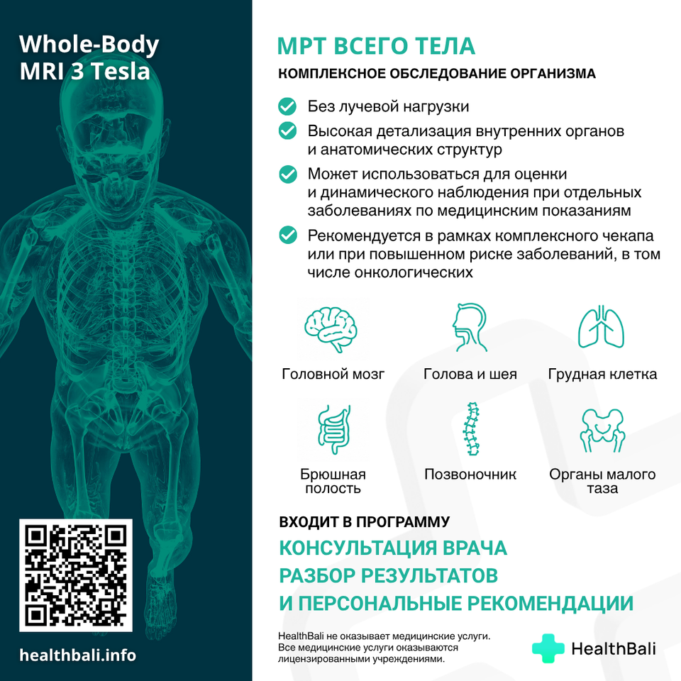 Программа МРТ всего тела – Состав программы