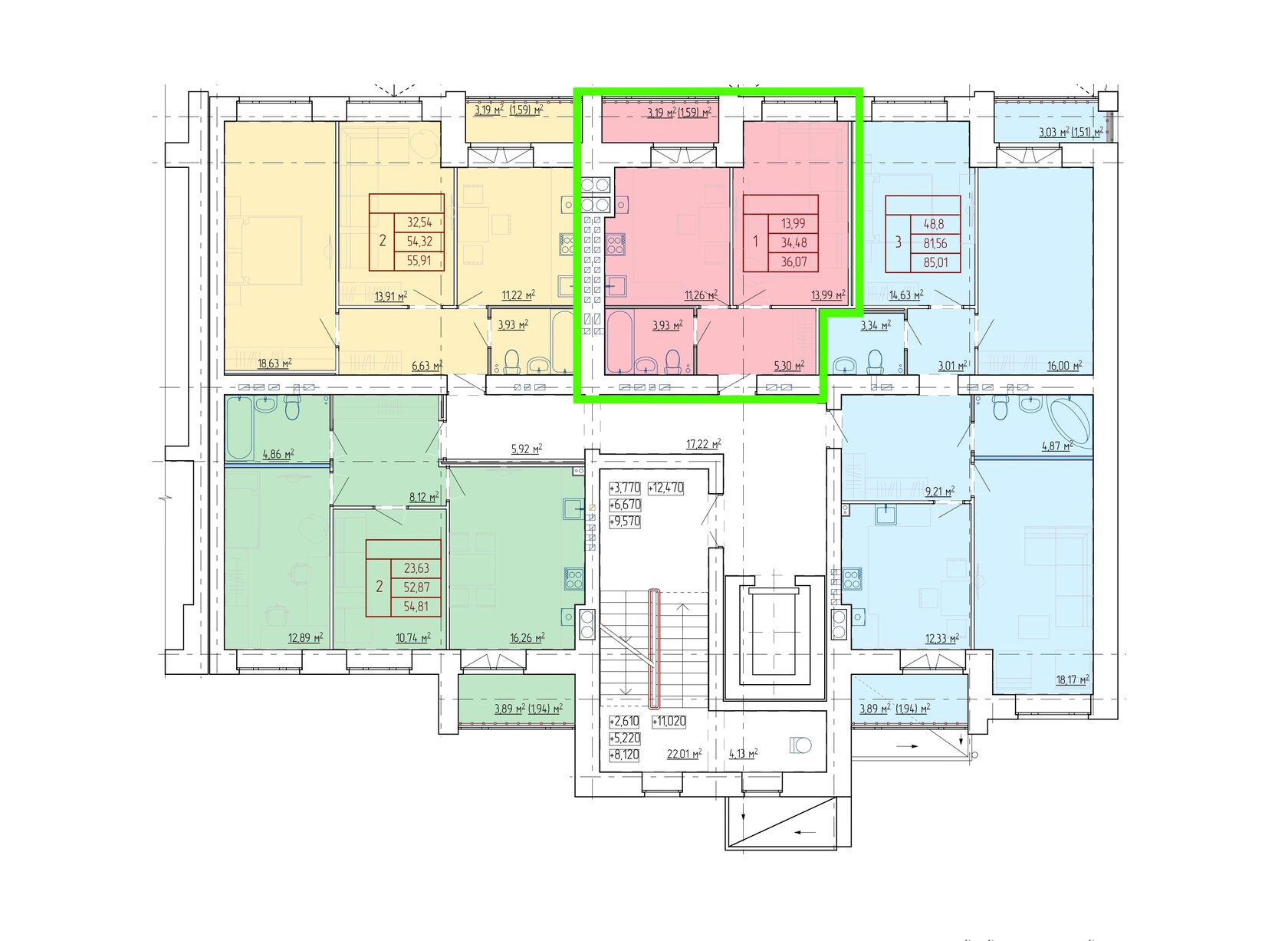 Планировка 1-комн. 5