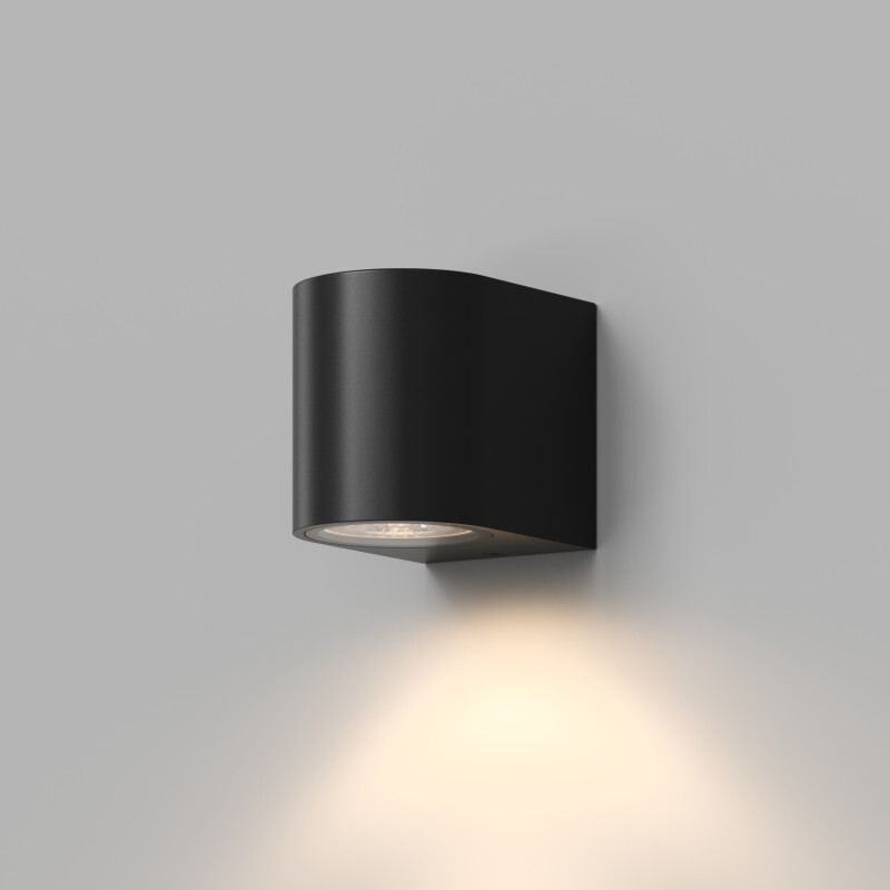 DK9790-BK Настенный уличный светильник NARVIK, IP44, GU10 LED, до 15 Вт, черный, алюминий - вид 1