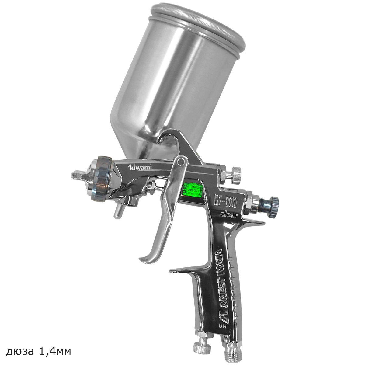 Краскораспылитель W-101 для лака d1.4мм серия KIWAMI с металлическим бачком  400мл ANEST IWATA купить в Белгороде в магазине Маляр.PRO с доставкой
