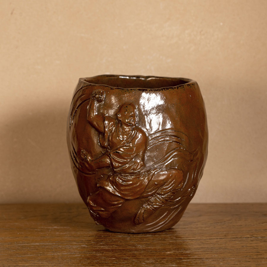 Пиала Нисин Тао от мастера Е Цзичэна дровяного обжига с пепельной глазурью