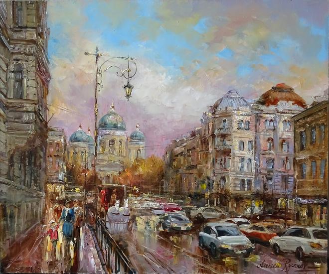 Картина «Прогулка по улице Пестеля» - Рычков Алексей