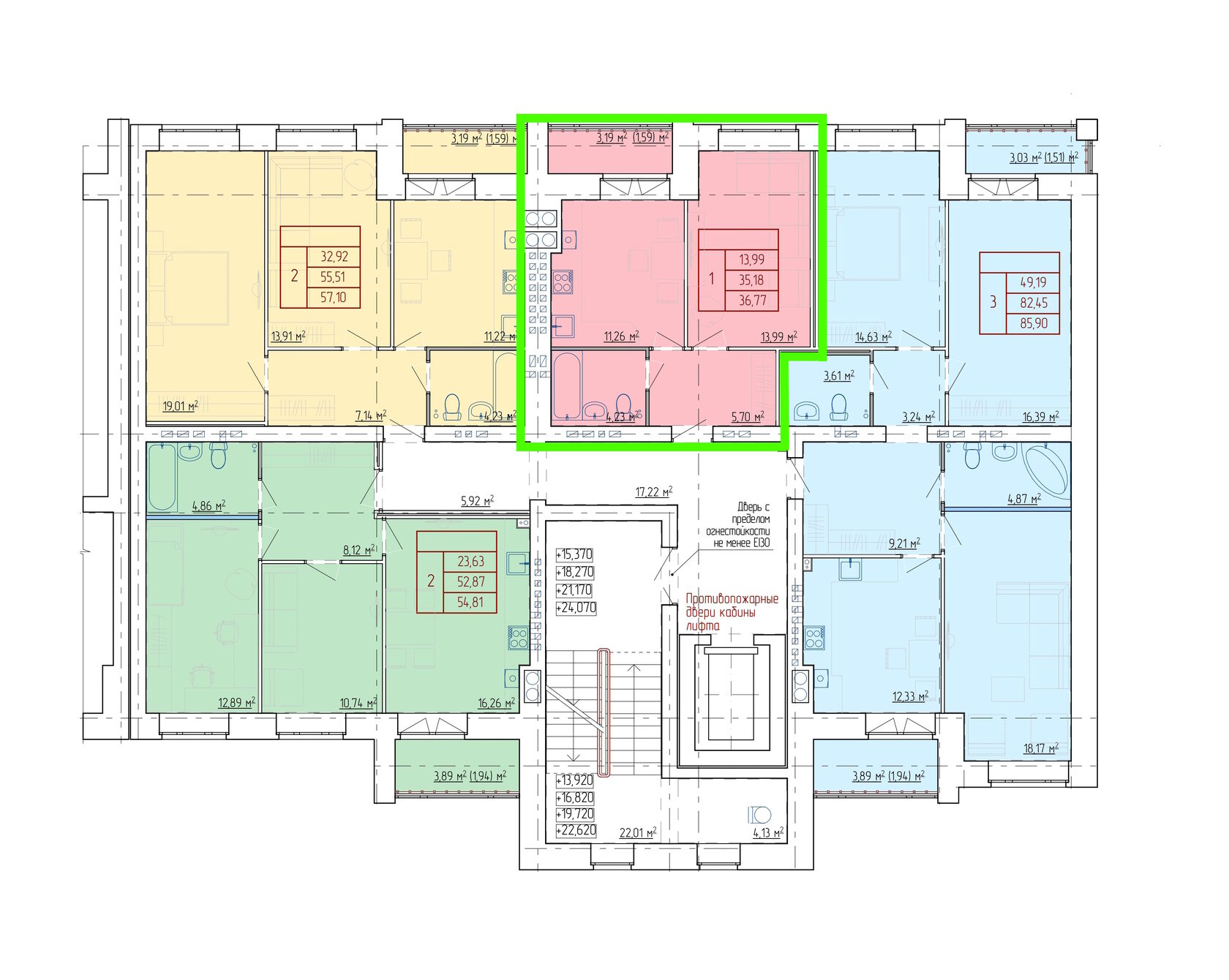 Планировка 1-комн. 5