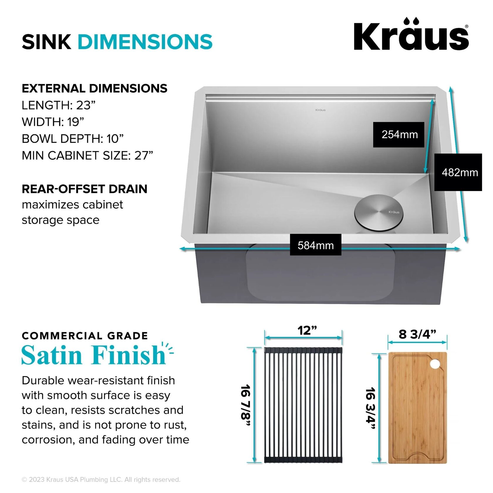 Кухонна мийка Kraus KWU111-23 - изображение 4