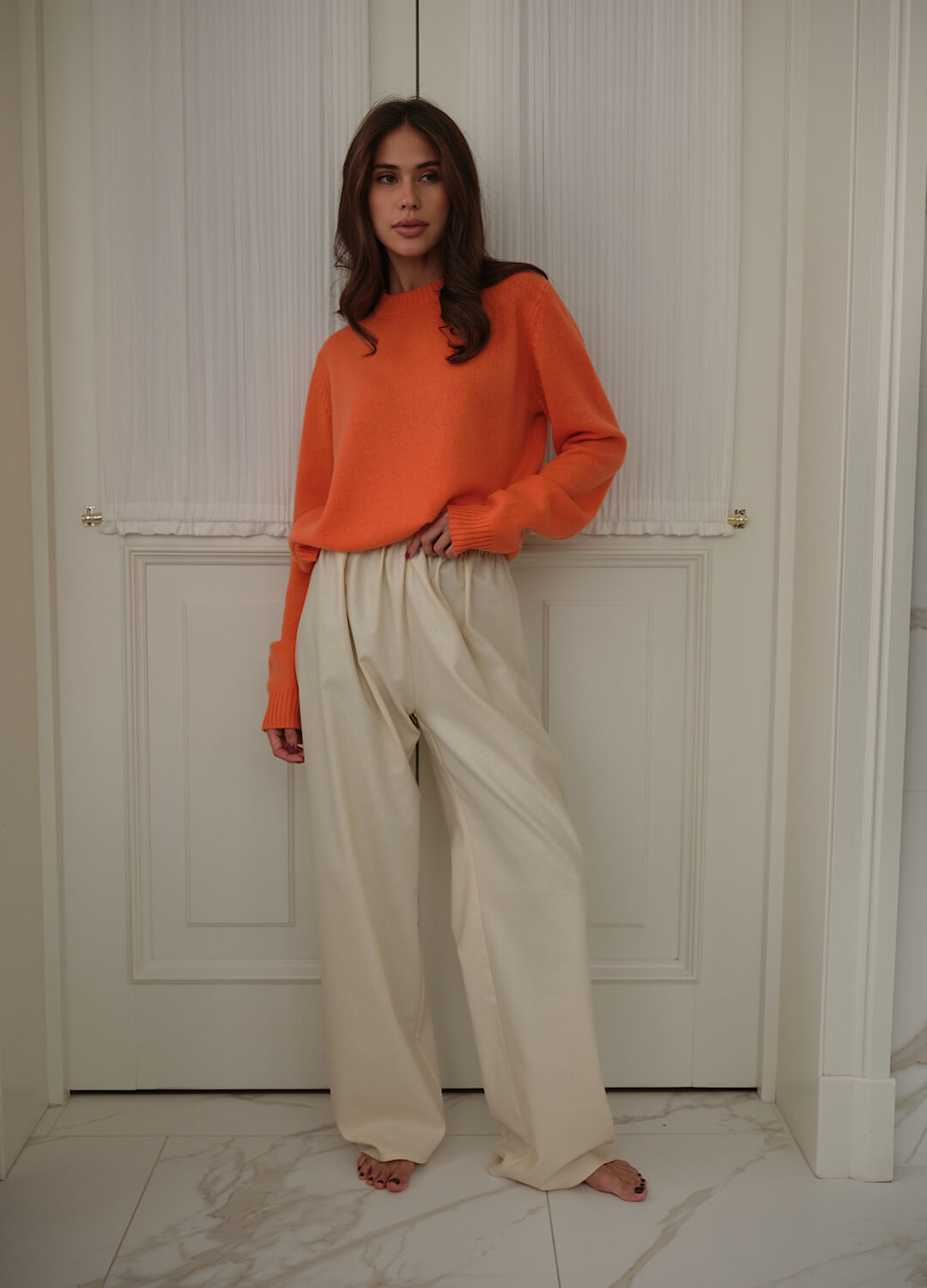 

Джемпер из кашемира - Оранжевый, Персиковый;оранжевый