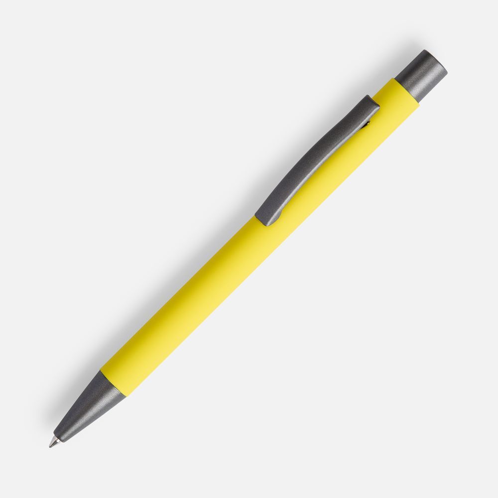 Ручка шариковая Atento Soft Touch, желтая