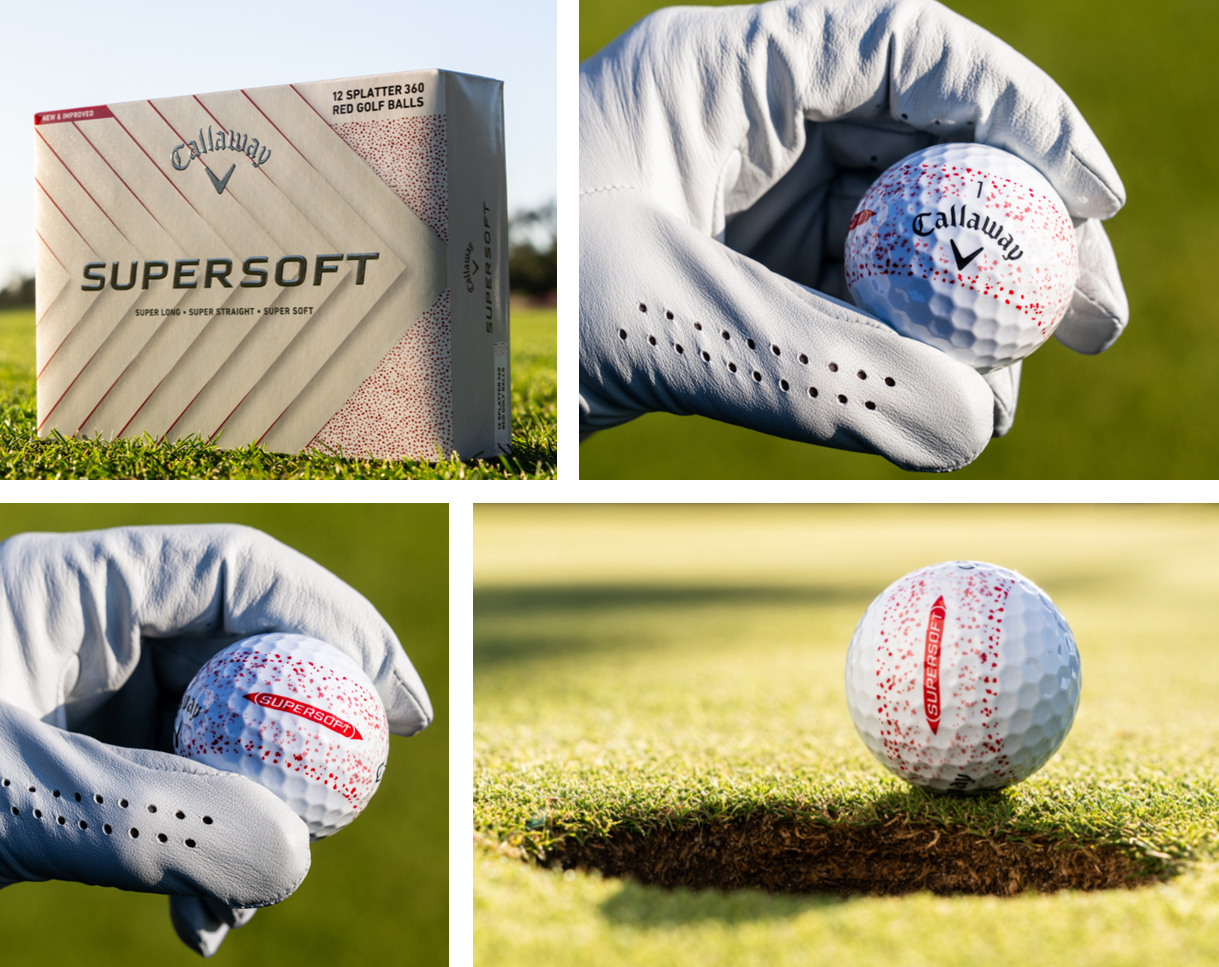 CALLAWAY CHROME SUPERSOFT SPLATTER 360 RED
