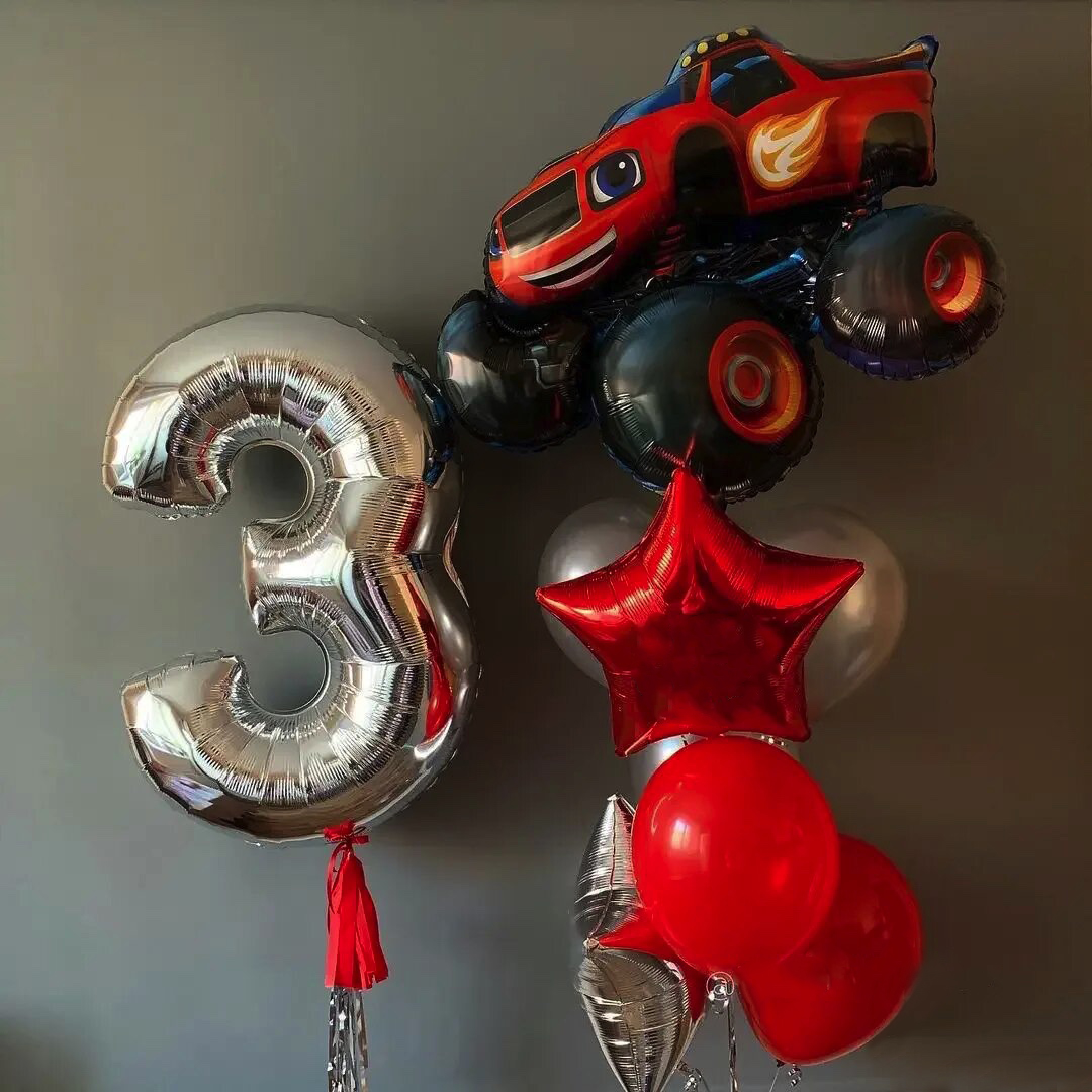 шары на 3 года мальчику на день рождения оформление
