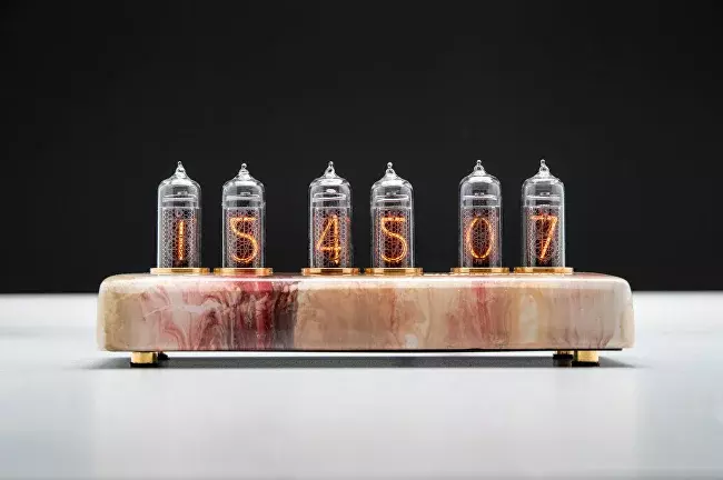 Galaxies: Andromeda nixie clock, view 3